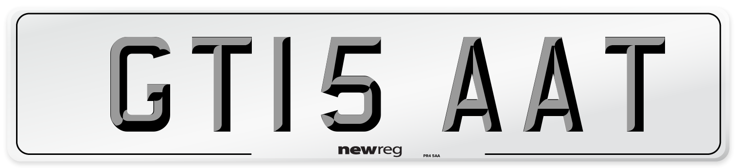 GT15 AAT Number Plate from New Reg